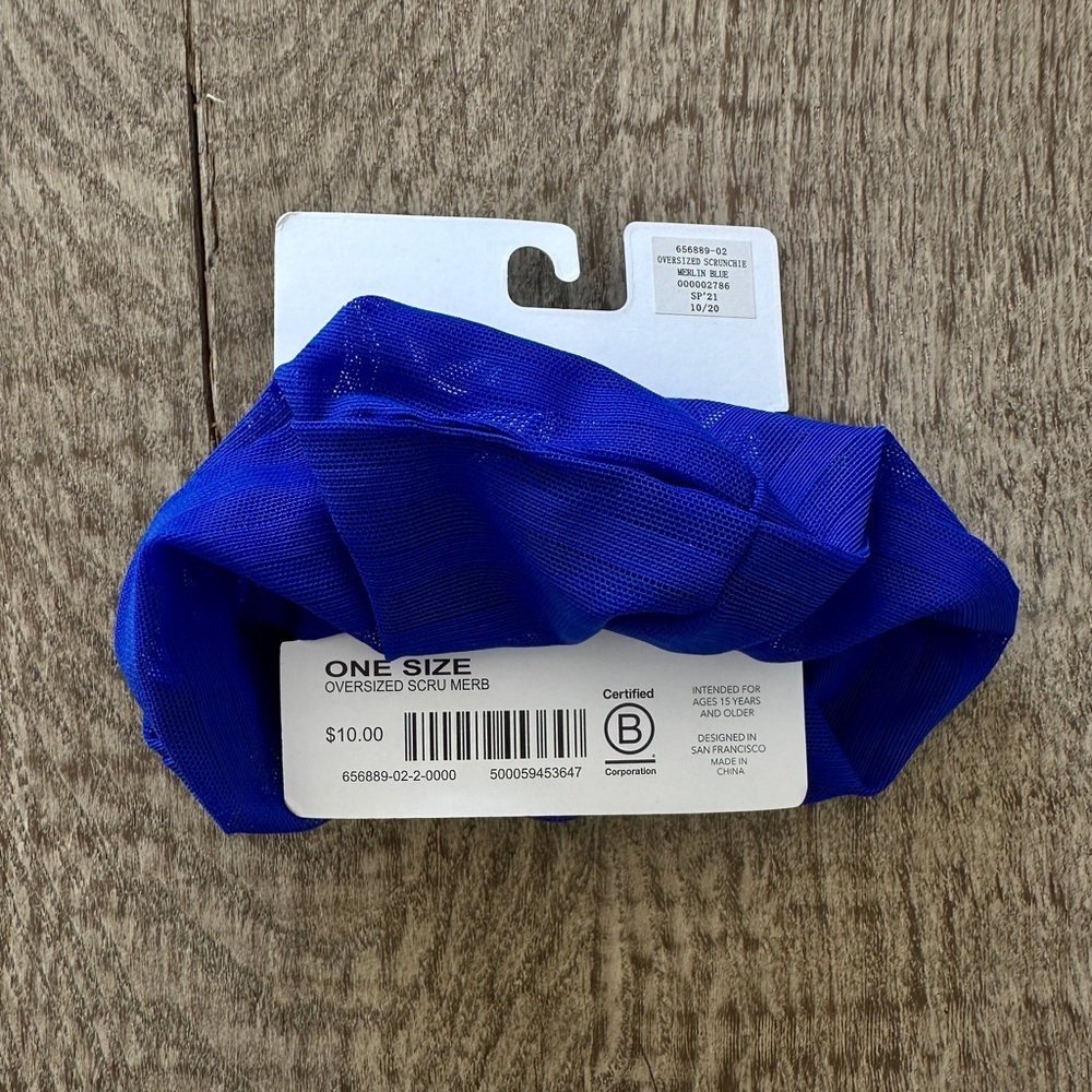 Athleta Oversized Scrunchie - Merlin Blue - One Size - Picture 2 of 3